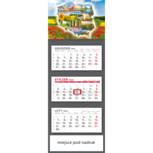 kalendarz trójdzielny klasyczny POLSKA | T95