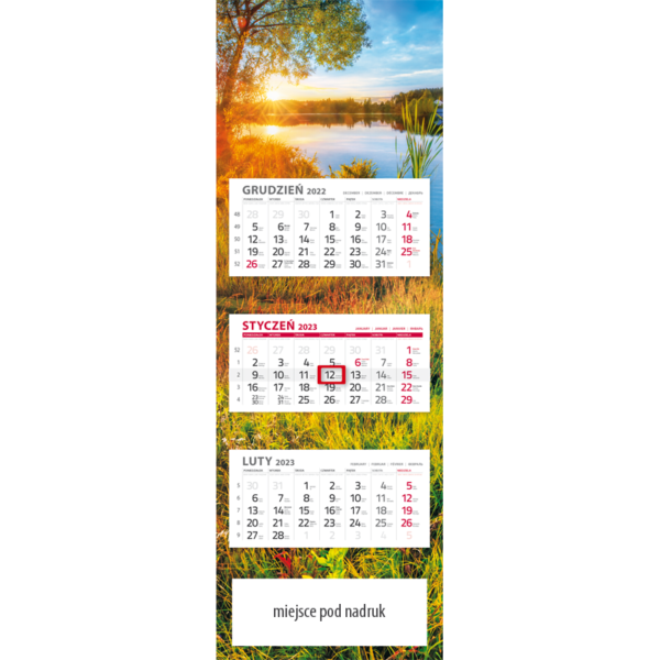 kalendarz panoramiczny ZACHÓD SŁOŃCA | PAN106