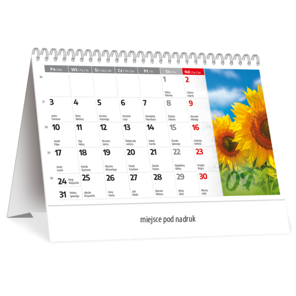 kalendarz biurkowy miesięczny POLSKA NIEZWYKŁA | TB120