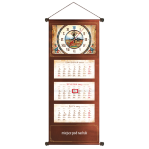 kalendarz trójdzielny VIP KRAKÓW – ZEGAR | VIP70
