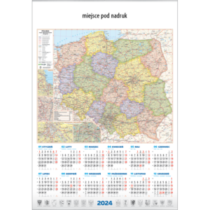 kalendarz plakatowy MAPA POLSKI | B72