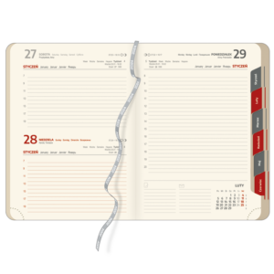 blok kalendarza książkowego A5 DZIENNY | BL117