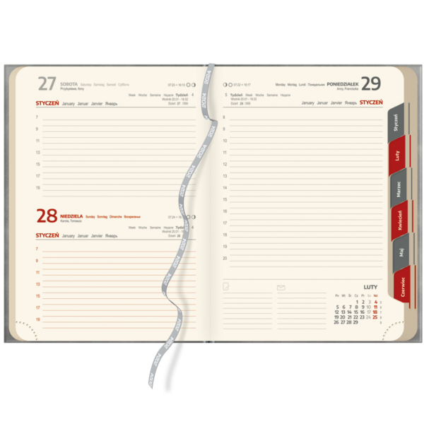 kalendarz książkowy A5 dzienny | DD03