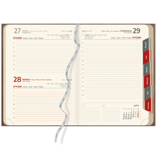 kalendarz książkowy A5 dzienny | DD09