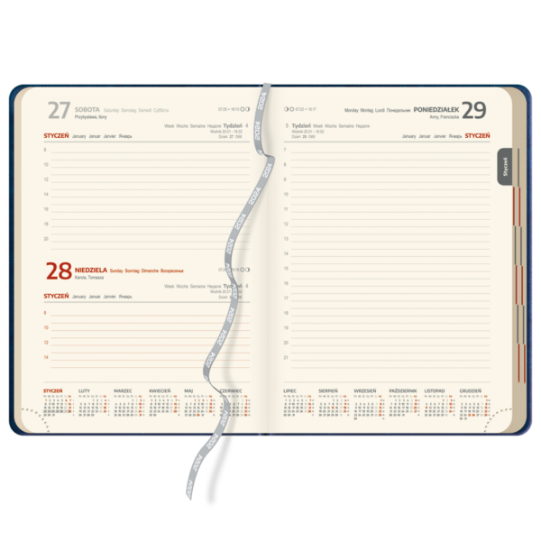 kalendarz książkowy B5 dzienny | KK27