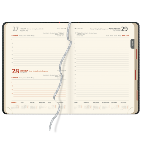 kalendarz książkowy B5 dzienny | KK31