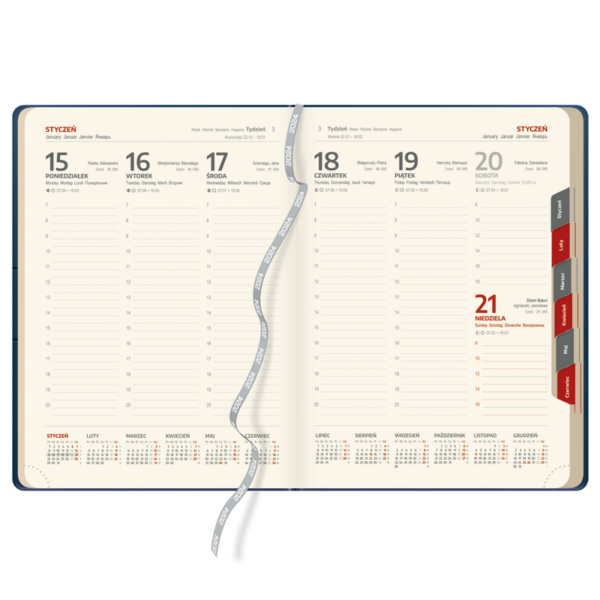 kalendarz książkowy A4 tygodniowy | KK44