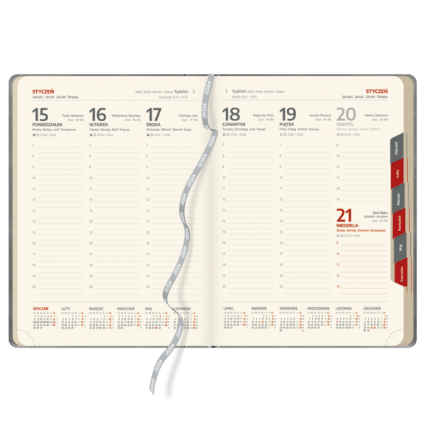 kalendarz książkowy A4 tygodniowy | KK48