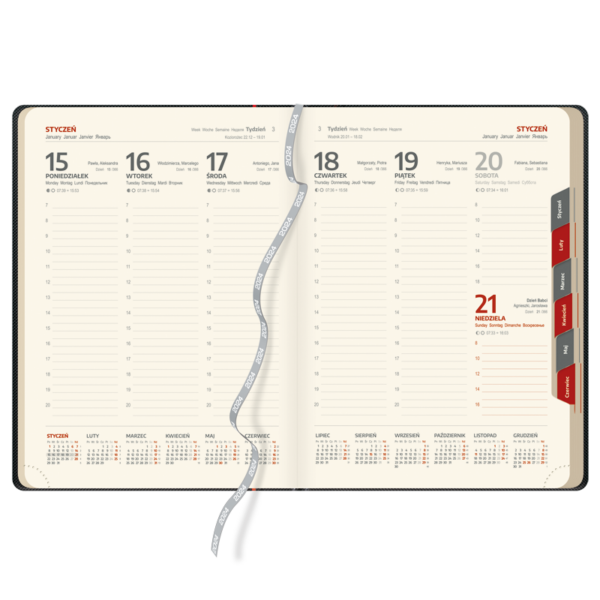 kalendarz książkowy A4 tygodniowy | KK49