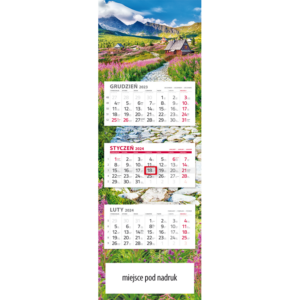 kalendarz trójdzielny panoramiczny HALA GĄSIENICOWA | PAN97