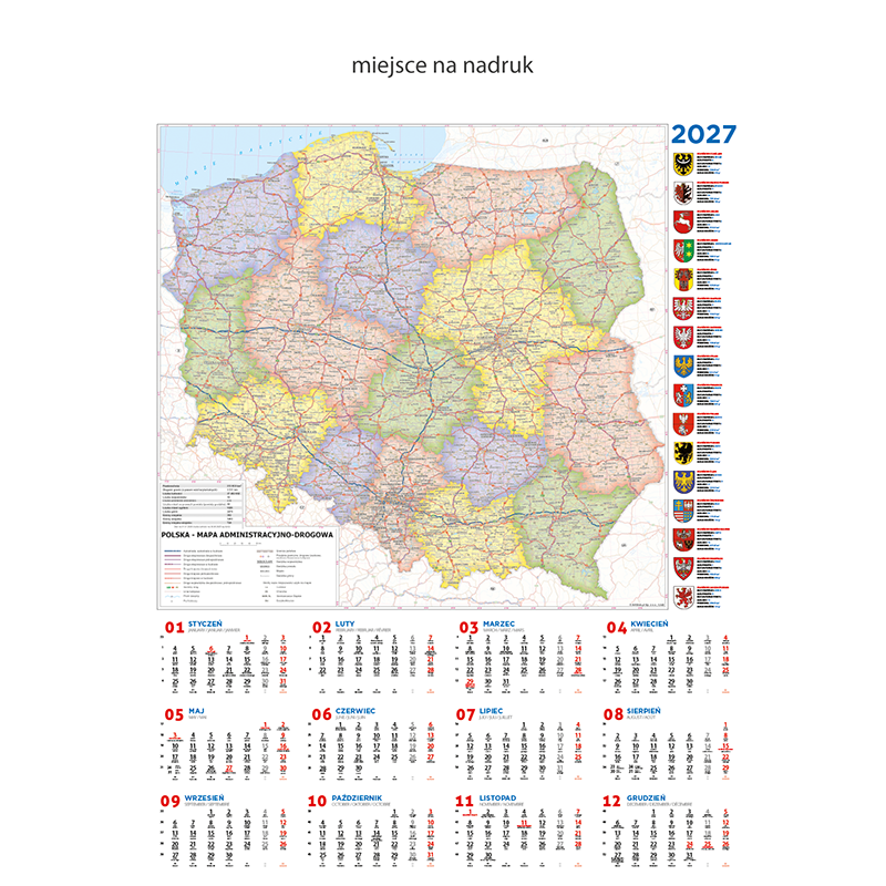 Kalendarz plakatowy MAPA | B77