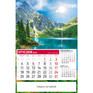 Kalendarz jednodzielny tani 4 TATRY | TT106